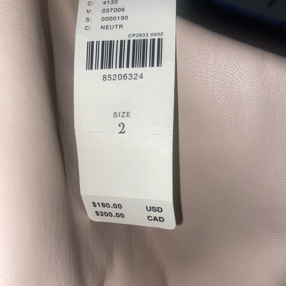 BY ANTHROPOLOGIE FAUX LEATHER ONE-SHOULDER ASYMMETRICAL MIDI DRESS - Picture 10 of 10